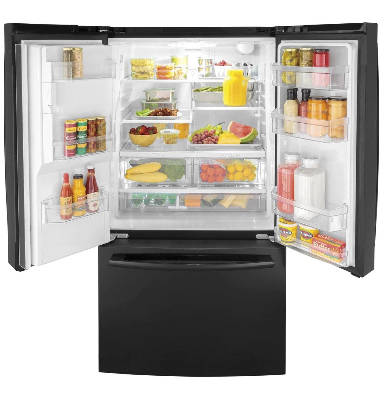 GE ADA ENERGY STAR 25.6 Cu. Ft. Black French-Door Refrigerator