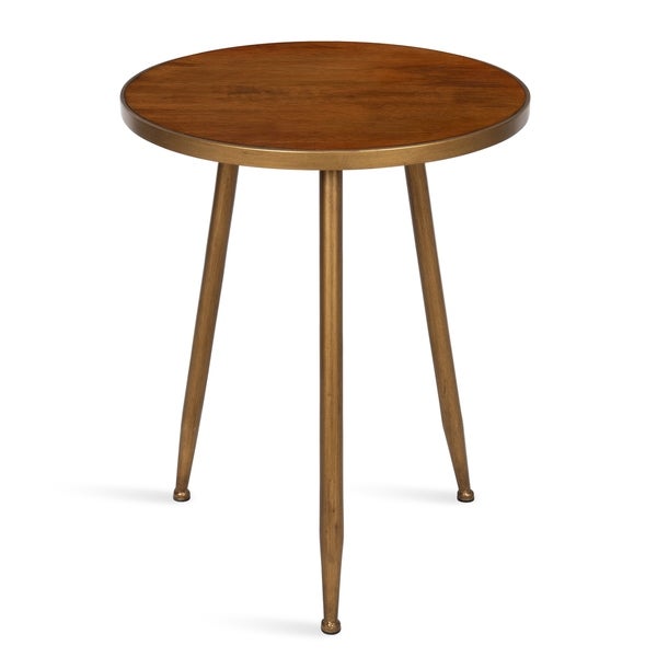 Kate and Laurel Clegg Brown Wood/Metal Side Table - 18x18x22.5