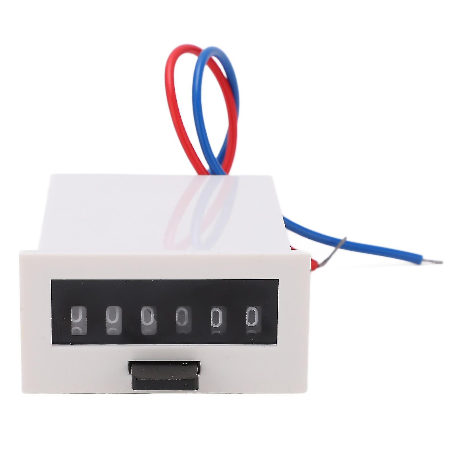 Electromagnetic Counter 6 Digit High Speed Accurate Electronic Pulse Counter for Chemical Textile Machinery DC24V