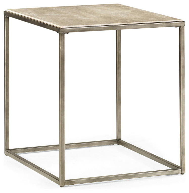 Hammary Modern Basics Rectangular End Table With Textured Bronze Base   Transitional   Side Tables And End Tables   by The Simple Stores  Houzz