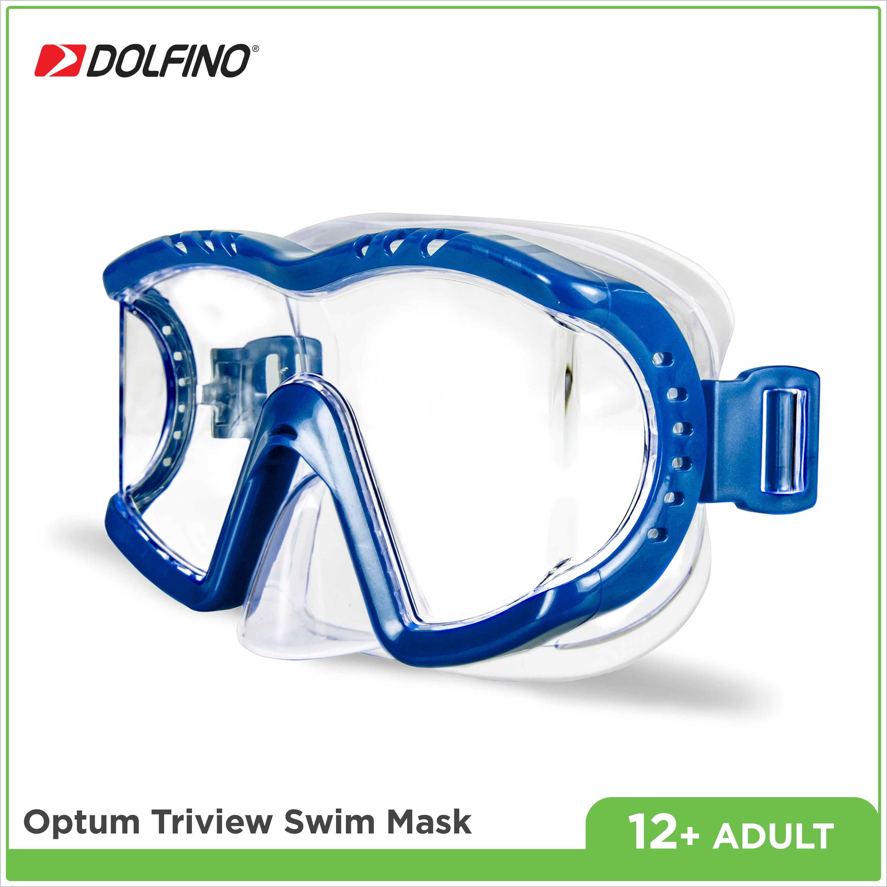 Dolfino Aqua Swim Blue and Clear Swimming Sport Goggles