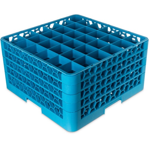 Carlisle RG36-414 OptiClean 36 Compartment Glass Rack with 4 Extenders 19.75