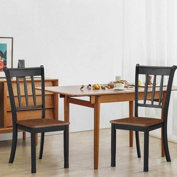 2 Pieces Solid Whitesburg Spindle Back Wood Dining Chairs - 18