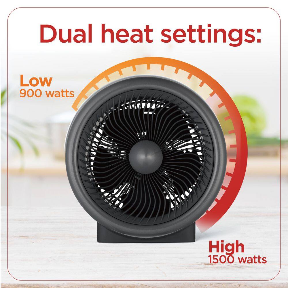 BLACK+DECKER 1500-Watt Digital Turbo 2-in-1 Electric Heater Plus Fan BHDT118