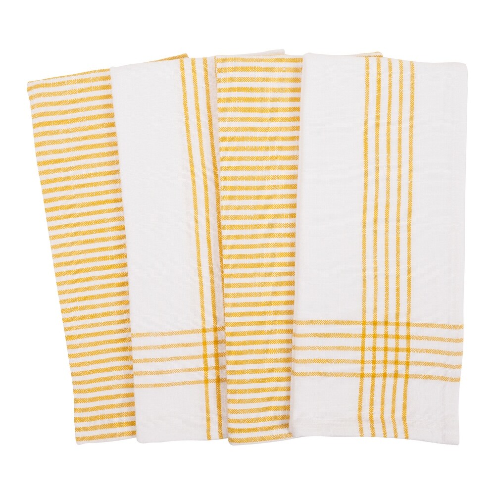 Monoco Relaxed Casual Kitchen Towels  Set of 4