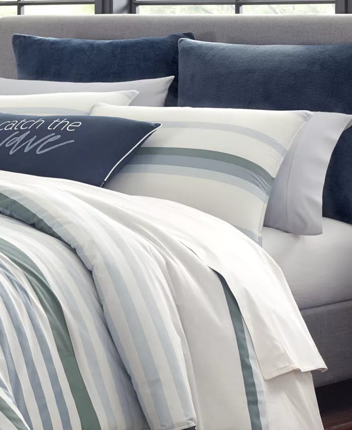 Nautica Lansier Reversible 2-Piece Duvet Cover Set， Twin