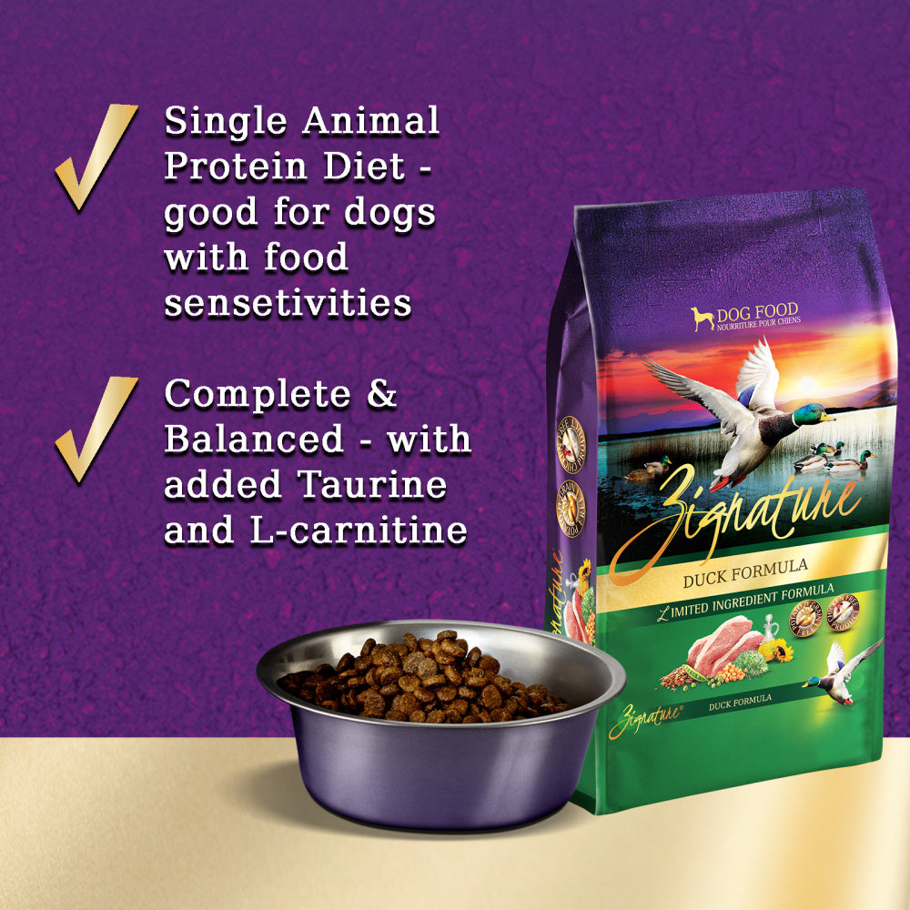 Zignature Limited Ingredient Diet Grain Free Duck Recipe Dry Dog Food andndash; Pet Empire and Supplies