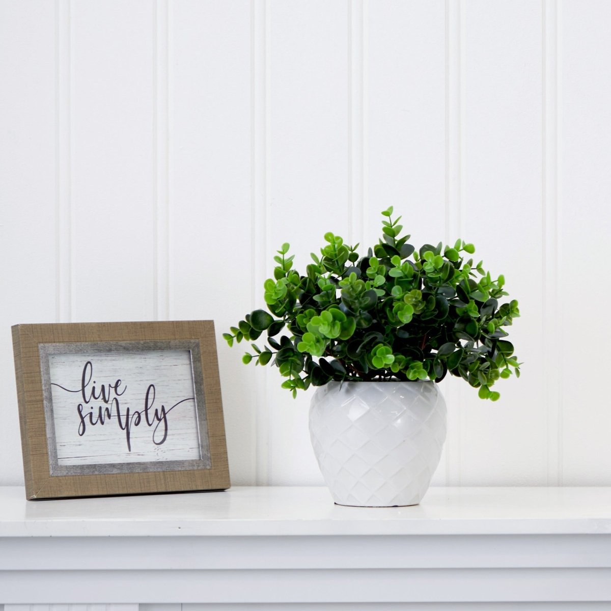 11” Artificial Boxwood Plant | Decorative Planter Accent