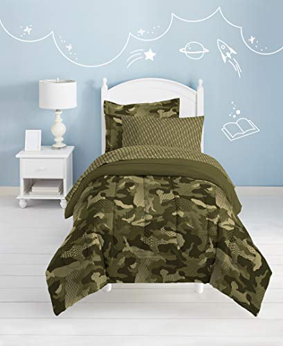 Dream Factory Geo Camo Twin 5 Piece Comforter Set， Cotton/Polyester， Camouflage， Multi