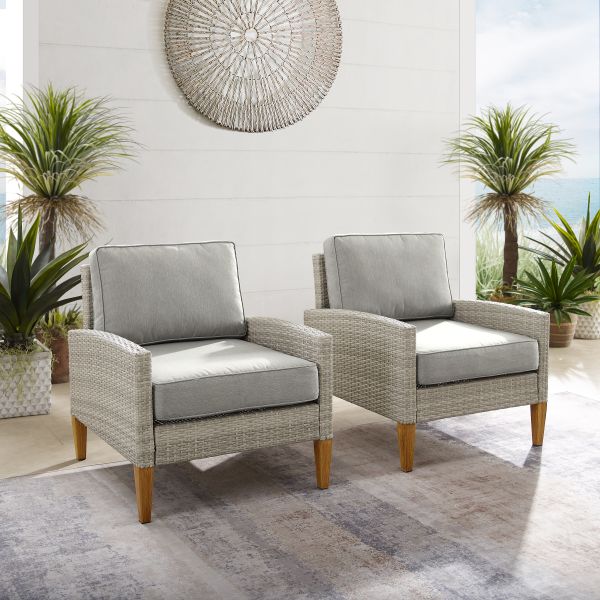 Capella Outdoor Wicker 2Pc Chair Set