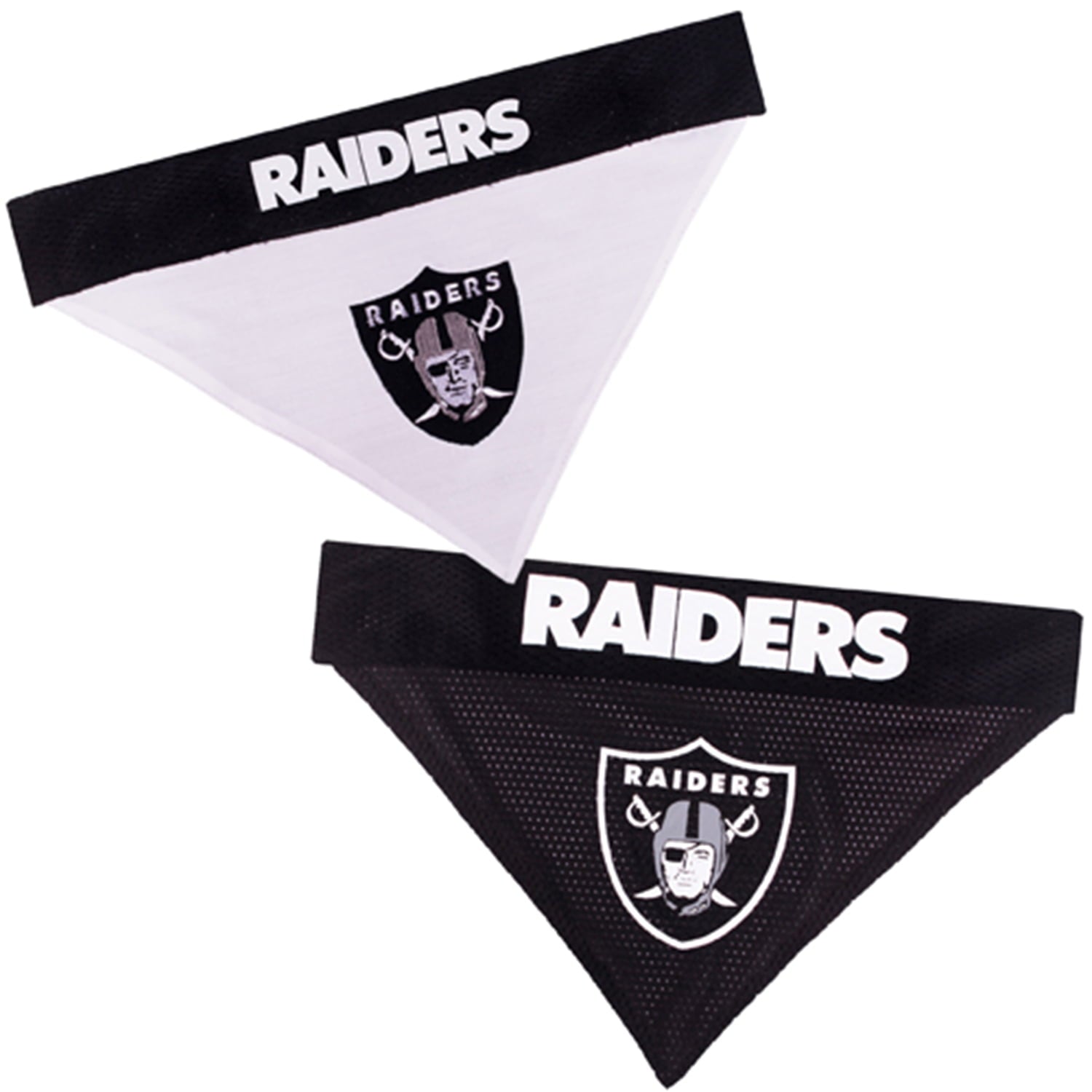 Pets First NFL Oakland Raiders Dog Bandana - Licensed， Reversible Pet Bandana - 2 sided Bandana