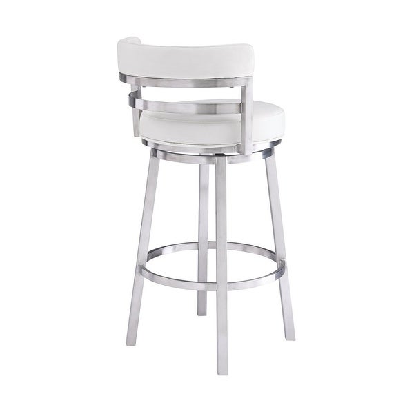 Madrid Bar Stool with 360-Degree Swivel， White - as show