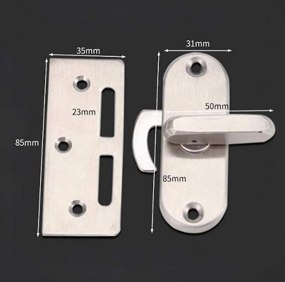 90 Degree Flip Stainless Steel Sliding Door Lock Latch Cam Lock Curved Door Buckle