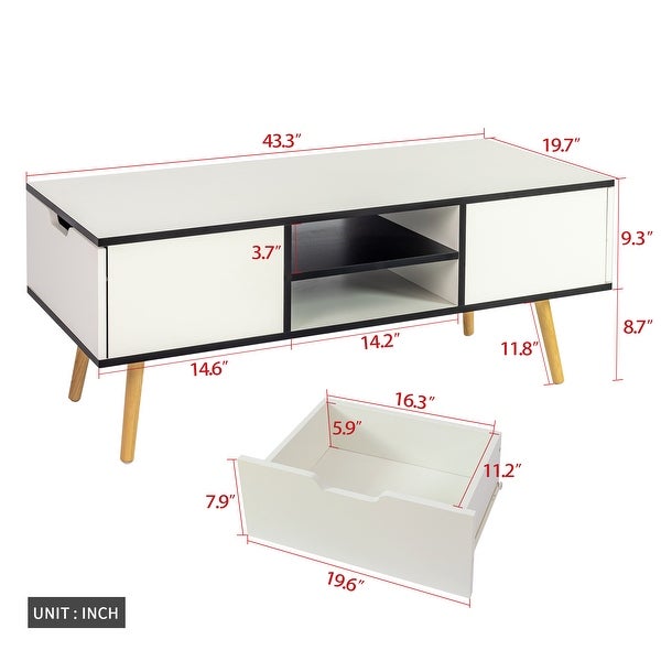 Coffee table， computer table， solid wooden leg support， large storage space， suitable for living room， dining room