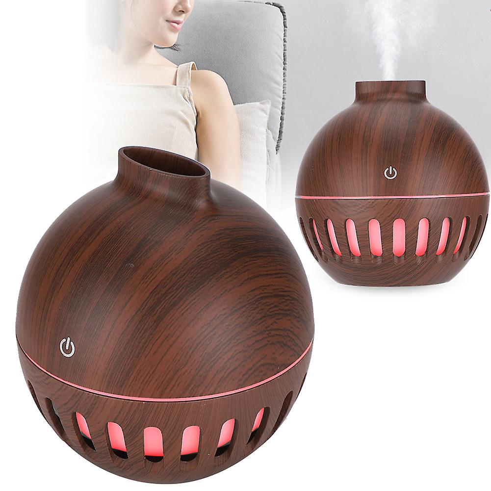 130ml Humidifier Usb Home Office Air Humidifier Night Light Aroma Diffuserdark Wooden Grain