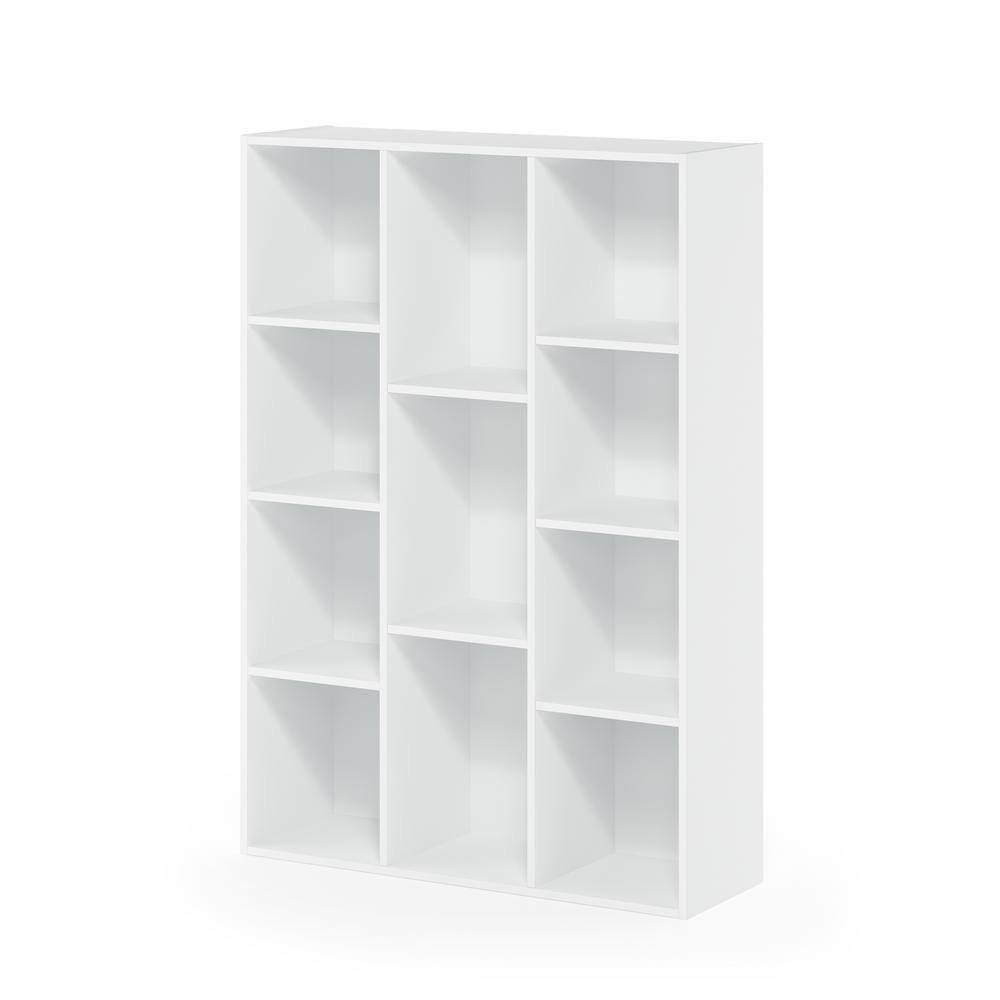 Furinno White 11-Cube Reversible Open Shelf Bookcase 11107WH