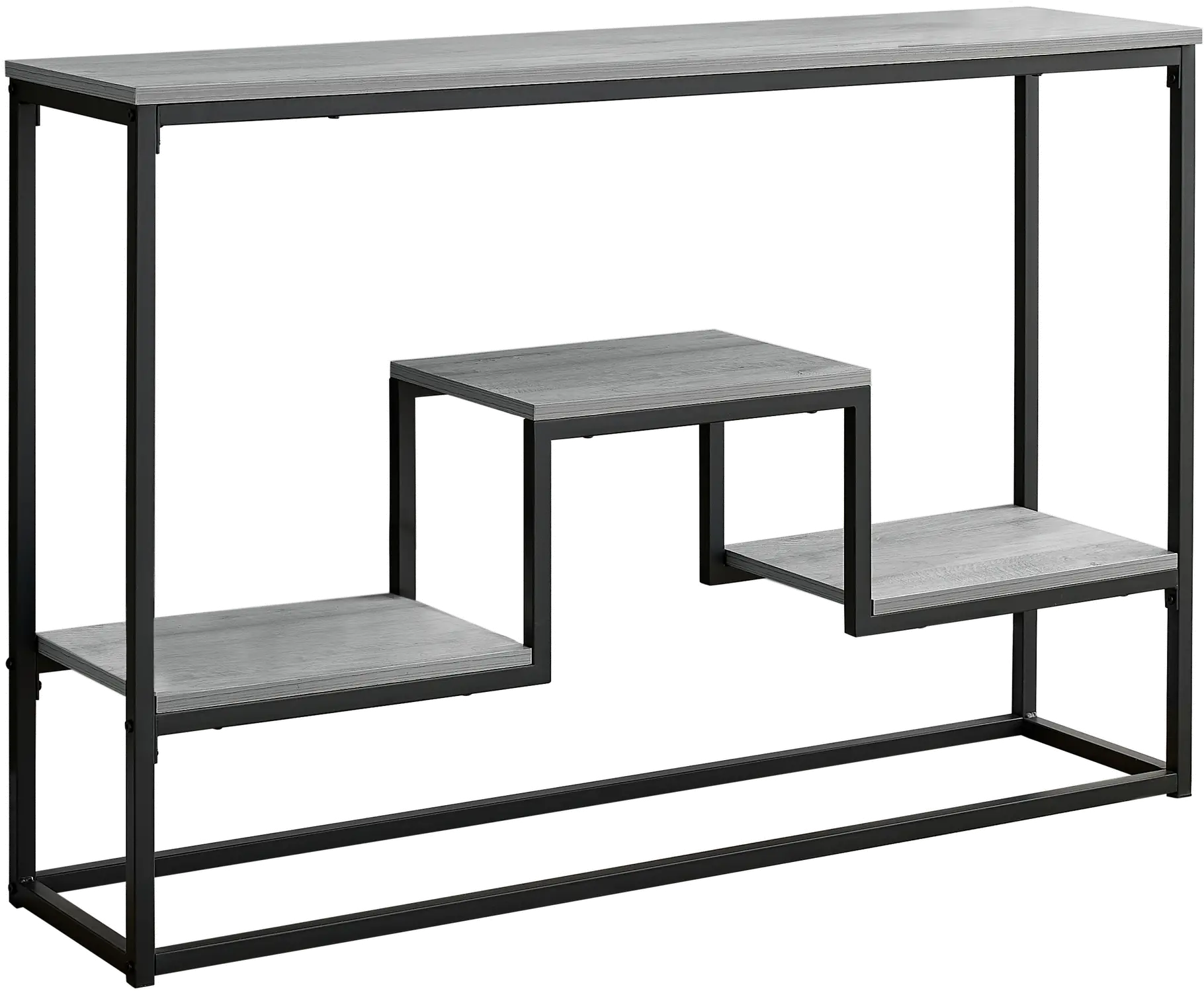 Contemporary Gray and Black Sofa Table - Luka