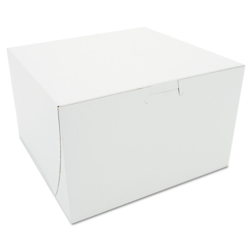 SCT White One-Piece Non-Window Bakery Boxes， 8 x 8 x 5， White， Paper， 100/Carton (09455)