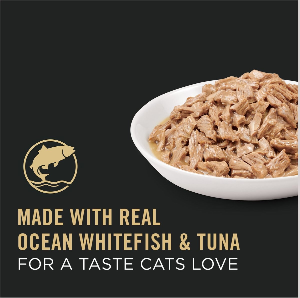 Purina Pro Plan Adult Ocean Whitefish and Tuna Entree in Sauce Canned Cat Food