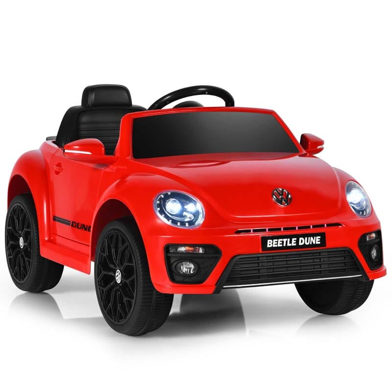 Licensed Volkswagen Beetle Ride-on Car 12V Battery Powered Vehicle Kids Riding Toy Car with Remote