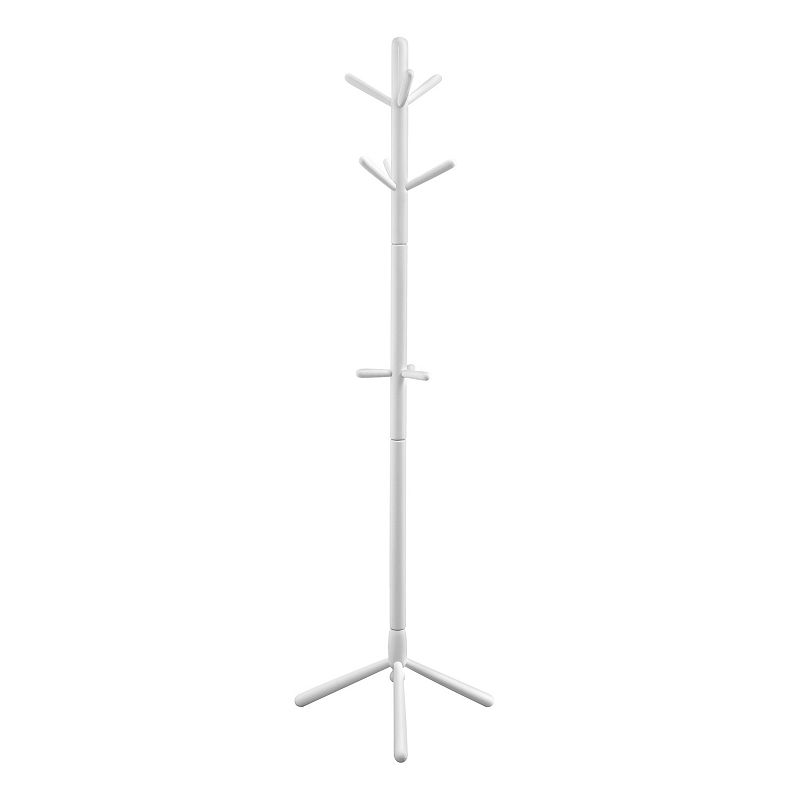 Monarch White Wood Coat Rack Floor Decor