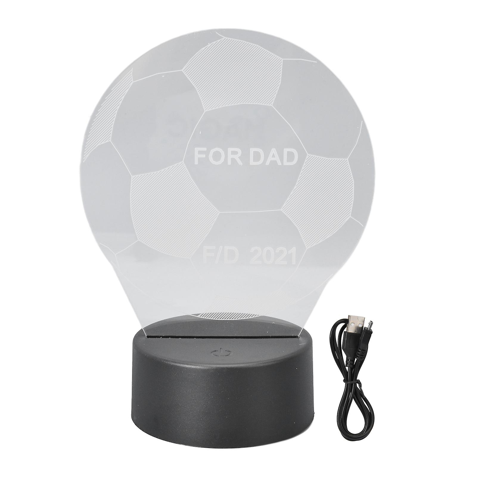 Football 3D Light 7 Color LED Night Light Touch Switch USB Powered 3D Beside Lamp for Kids Birthday Gift