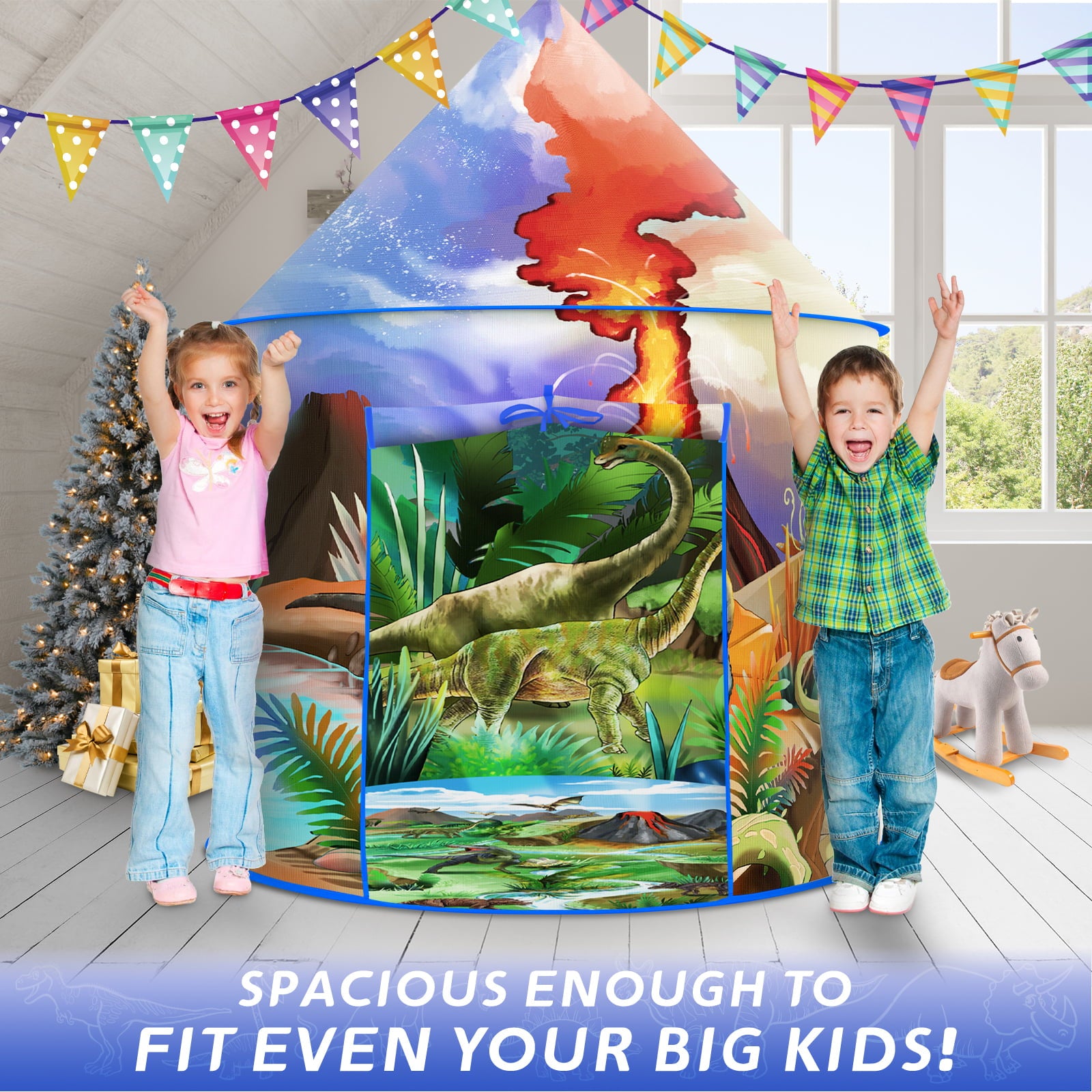 Dinosaur Discovery Kids Play Tent an Extraordinary Adventure Dinosaur Tent, Pop Up Tent for Kids, Dinosaur Toys for Kids Gift for Girls and Boys, Outdoor and Indoor Tents for Kids