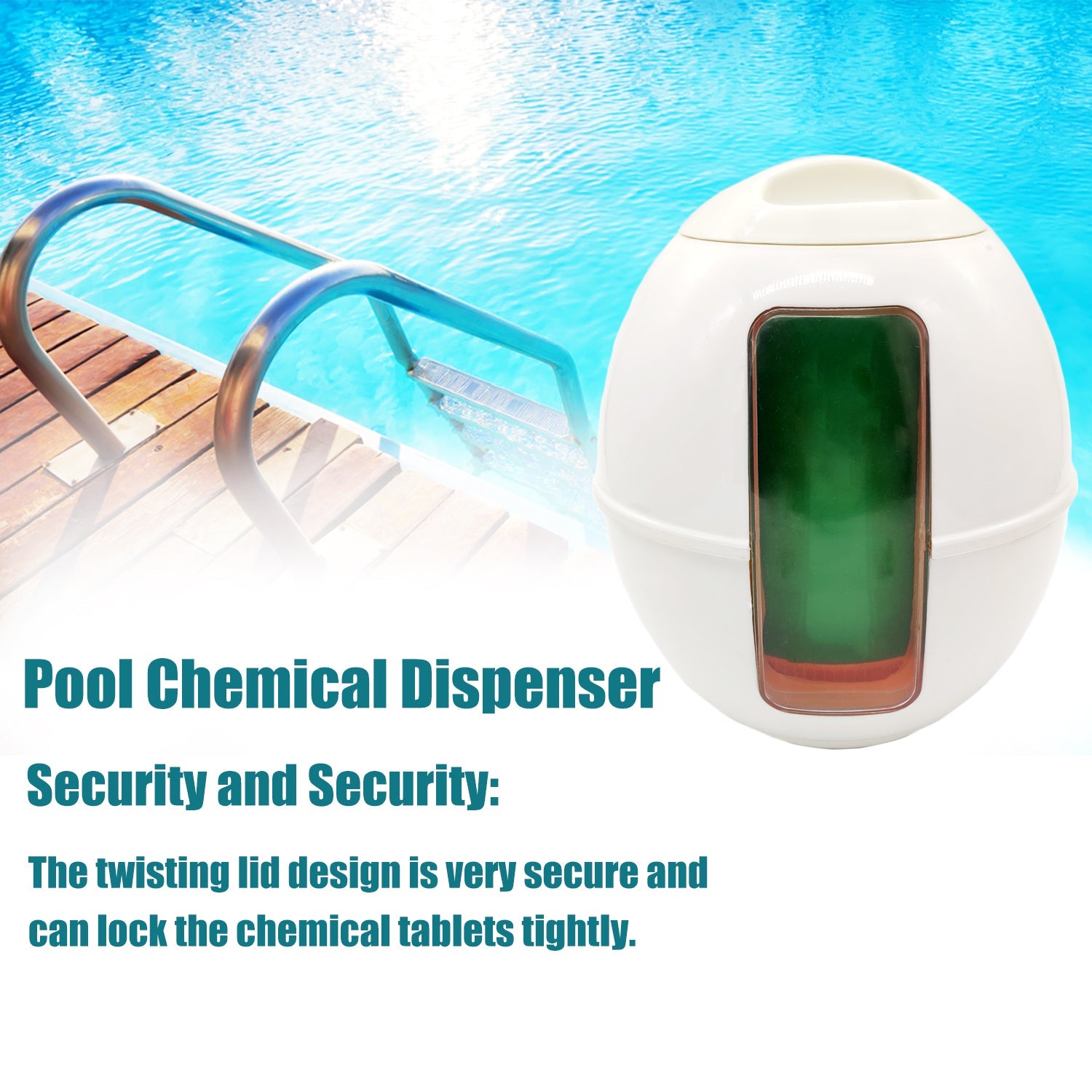 MIXFEER Pool Spa Chemical Dispenser Tablet Tab Floater Dispenser for Swimming Pool Swimming Pool Float Applicator Suitable for 3 " Swimming Pool Float Pill