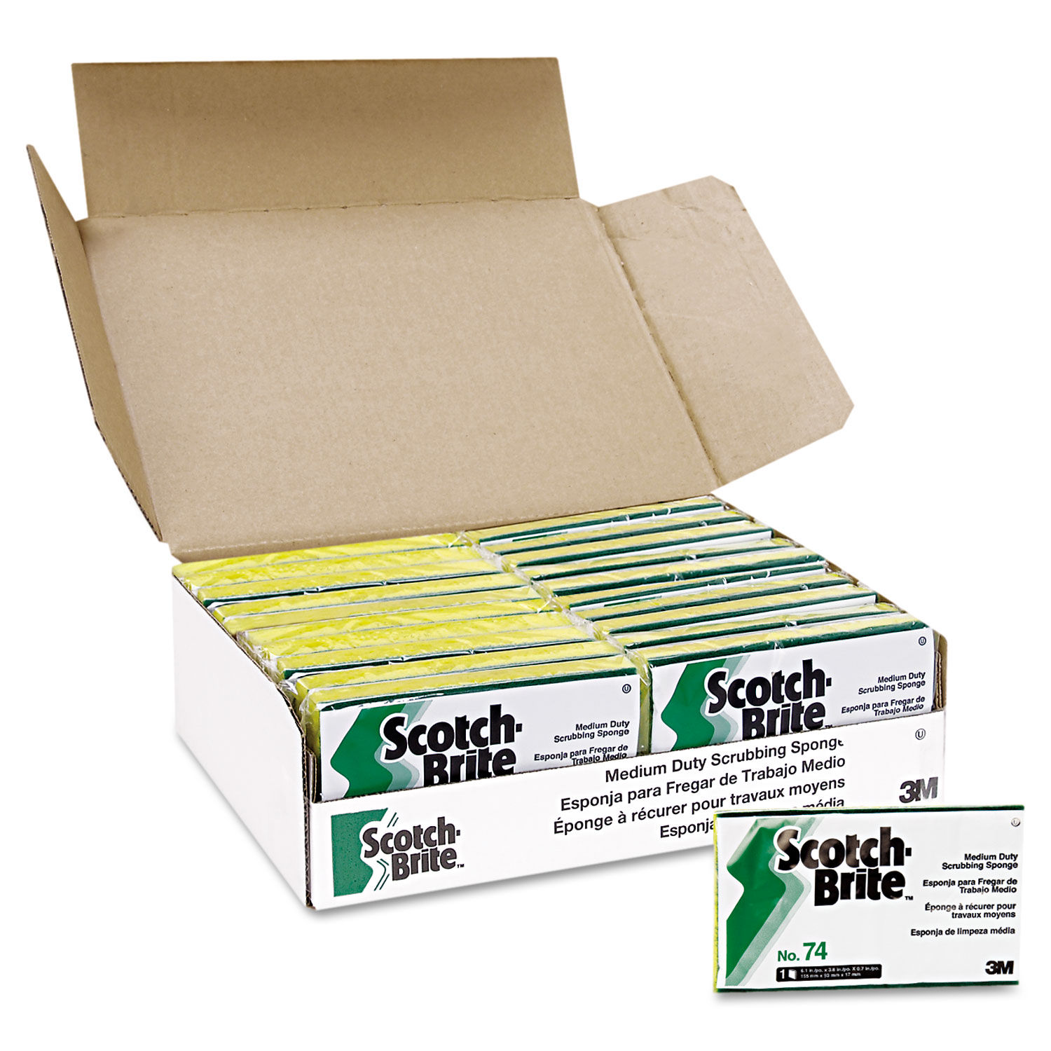 Medium-Duty Scrubbing Sponge by Scotch-Briteandtrade; PROFESSIONAL MMM74