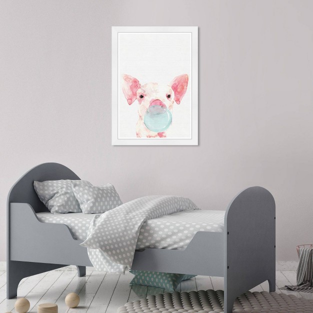 X 21 quot Piglet Bubblegum Animals Framed Art Print Wynwood Studio