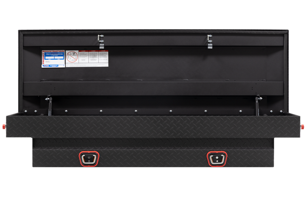 Weather Guard Saddle Truck Tool Box Aluminum Compact Matte Black