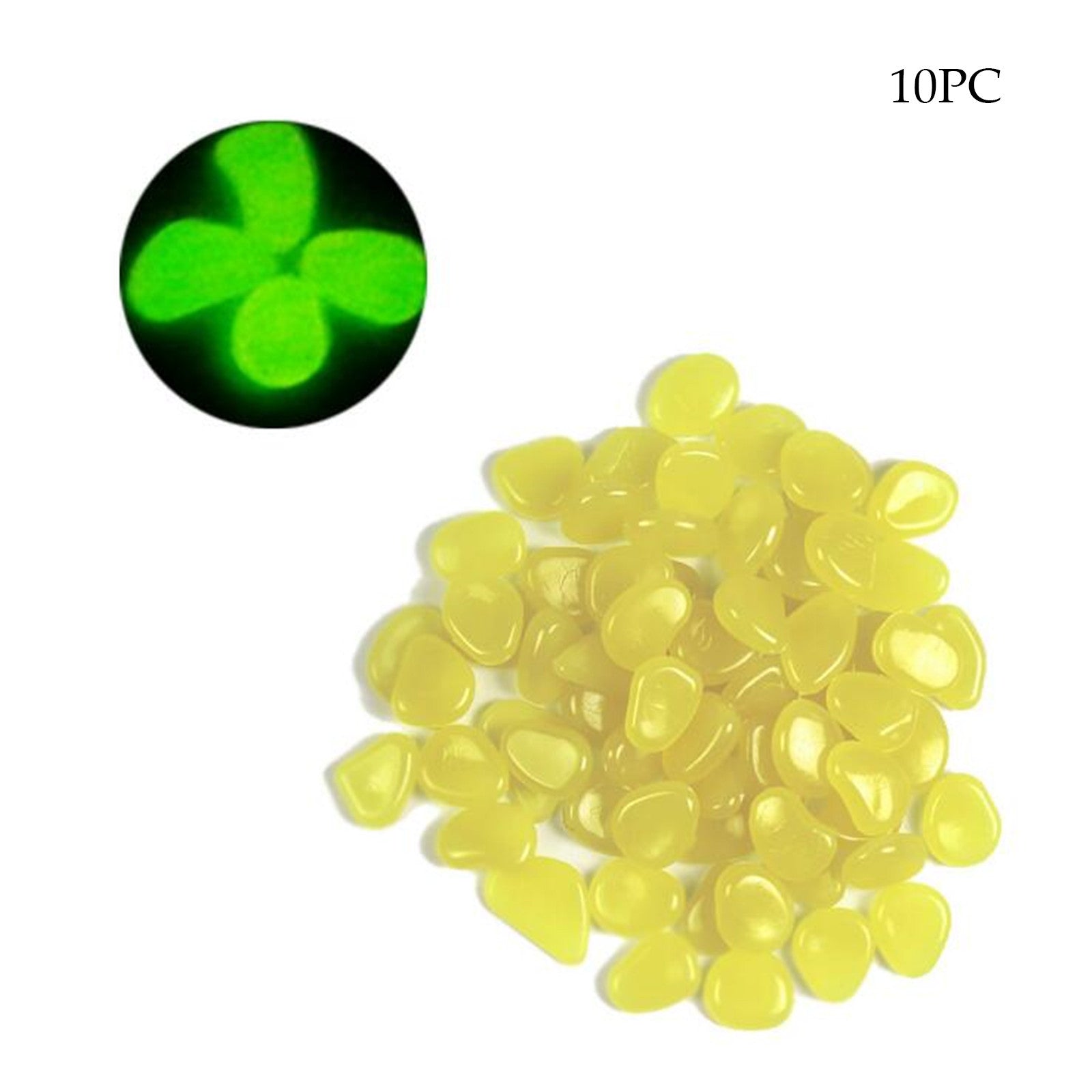 Puntoco Special Offers Clearance Glow In the Dark Pebbles Luminous Stones Rocks for Garden Aquariums Decoration Yellow