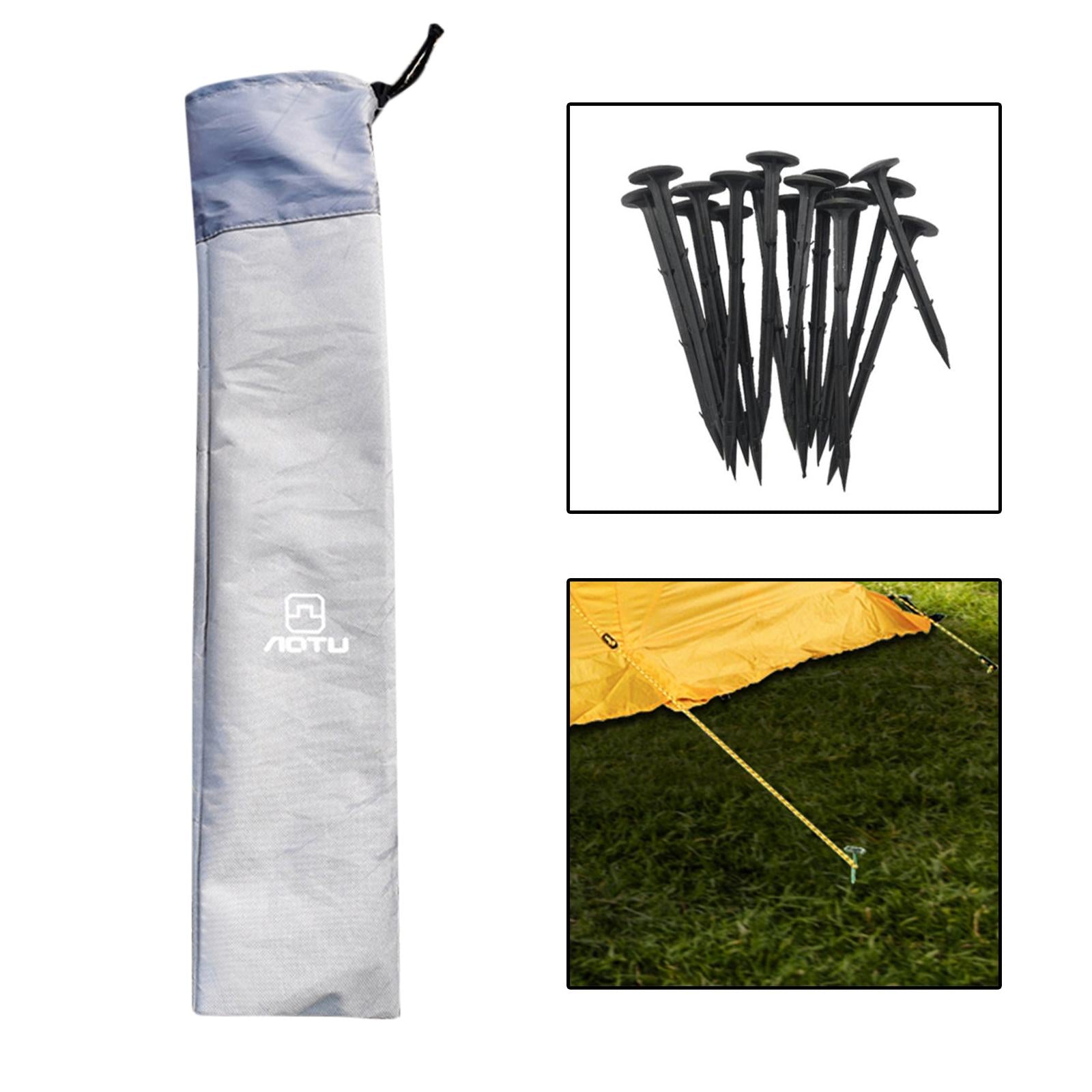 Outdoor Tent Pegs Storage Bag Organizer Tent Nail Stakes Drawstring Pouch for Backpacking Canopy Hiking Accessories Pocket - 58x13.5cm