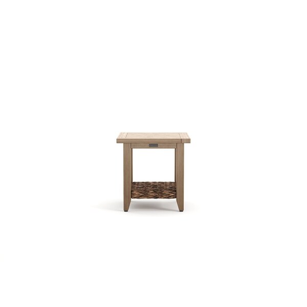 Winston Cayman Seagrass Weave Heritage Brown Side Table