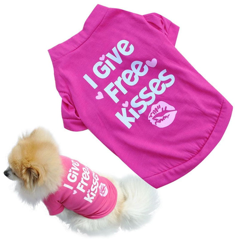 Pet Dog Clothes Cat Pet Puppy Spring Summer Clothes Vest T Shirt XS Pet cute cartoon printed Dog Cat vest clothes Dress