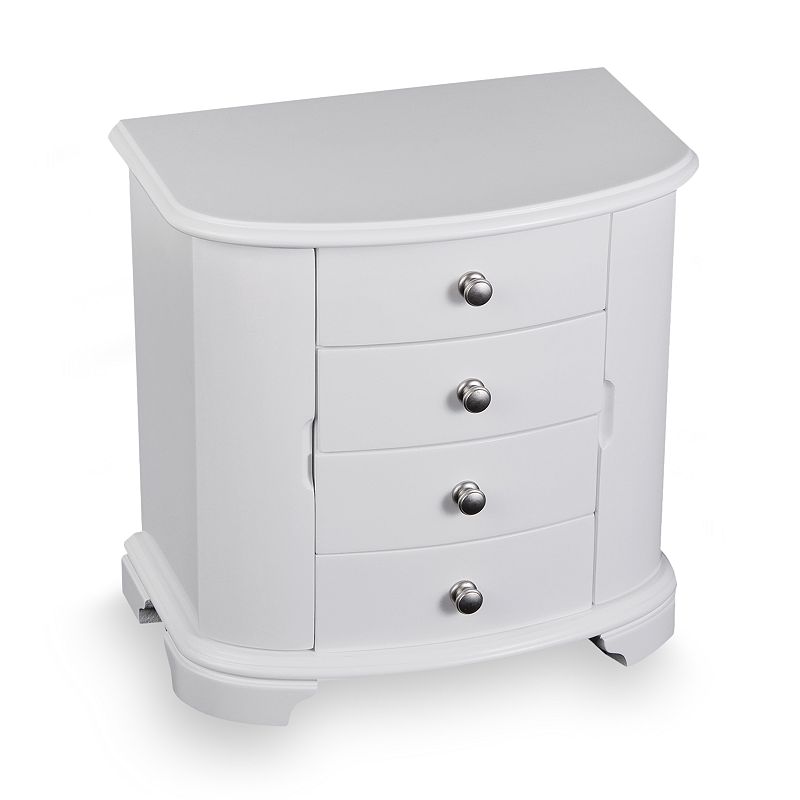 Mele and Co. Arianne Wood Jewelry Box in White