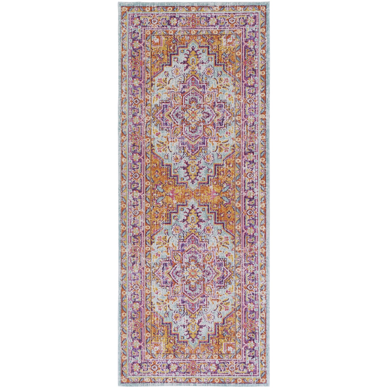 Antioch Rug in Lavender & Dark Purple