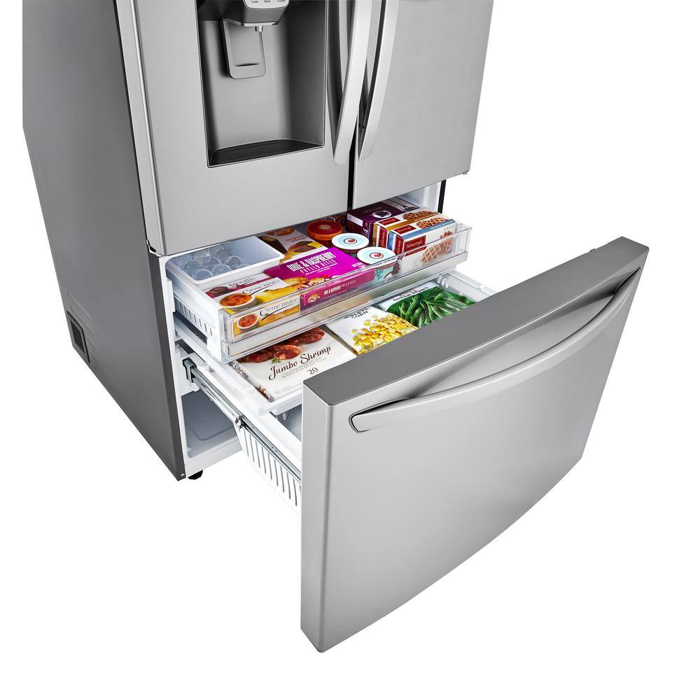 LG 30 cu. ft. French Door Smart Refrigerator Door-In-Door Dual Ice Makers with Craft Ice PrintProof Stainless Steel LRFDS3016S