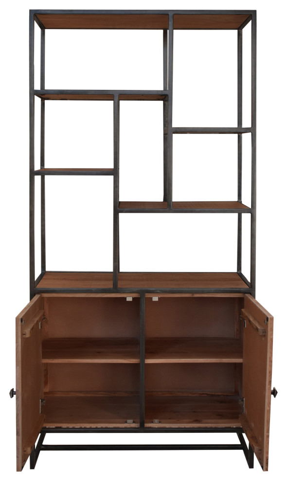 Elk Home Briscoe Bookcase  ampShelf H0805 7438  Natural Stain   Industrial   Bookcases   by ELK Group International  Houzz