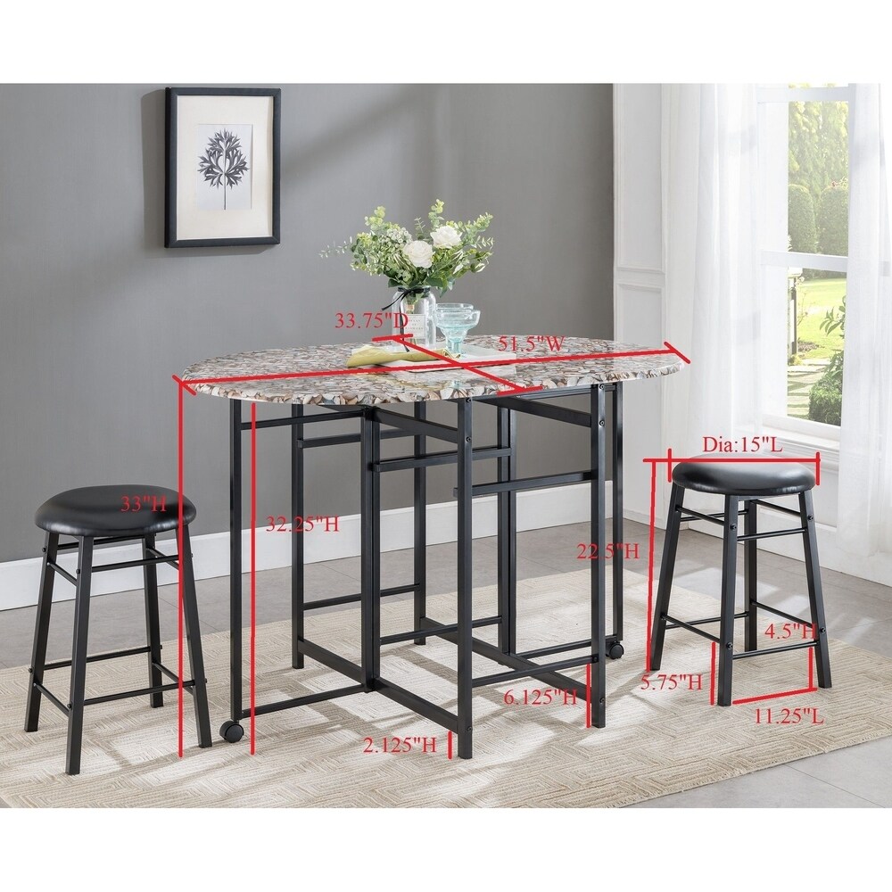 Copper Grove Balve 3 piece Pub Dining Set