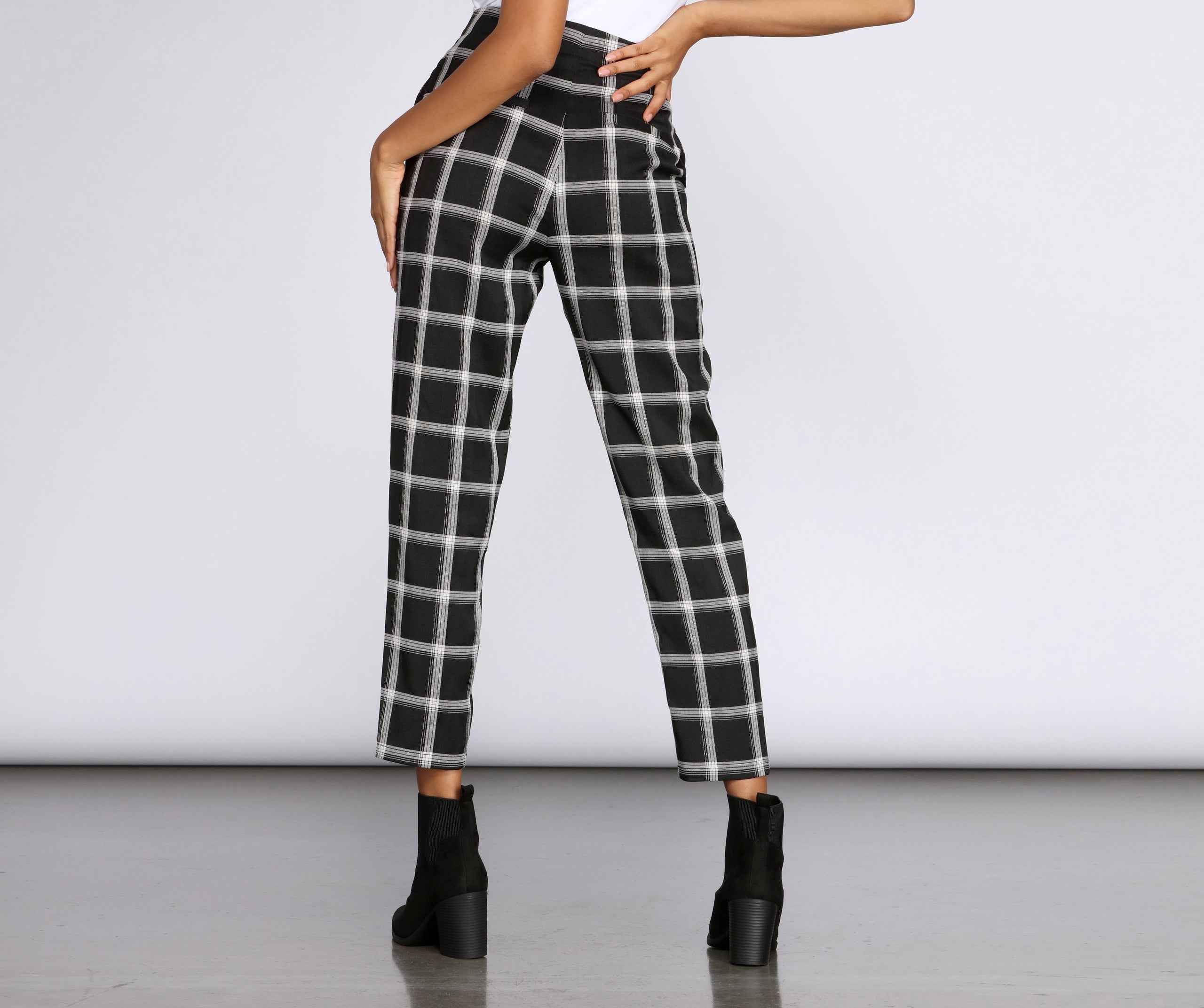 Plaid Perfection High Waist Pants