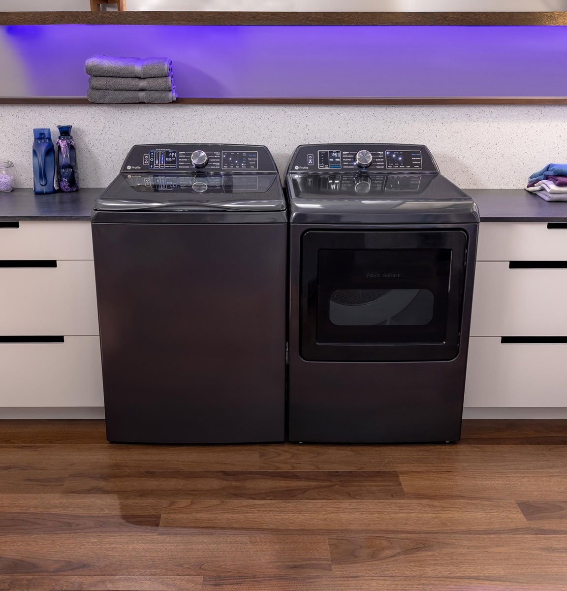 GE Profile 5.4 Cu. Ft. Diamond Gray Washer With Smarter Wash Technology And FlexDispense