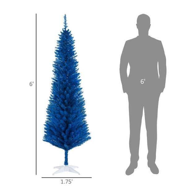 6 Foot Artificial Pencil Christmas Tree，Slim Xmas Tree