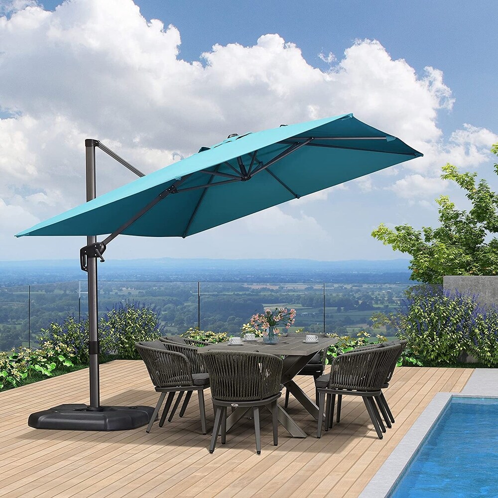 PURPLE LEAF 10 x 13 ft 360 Degree Rotation Patio Umbrella