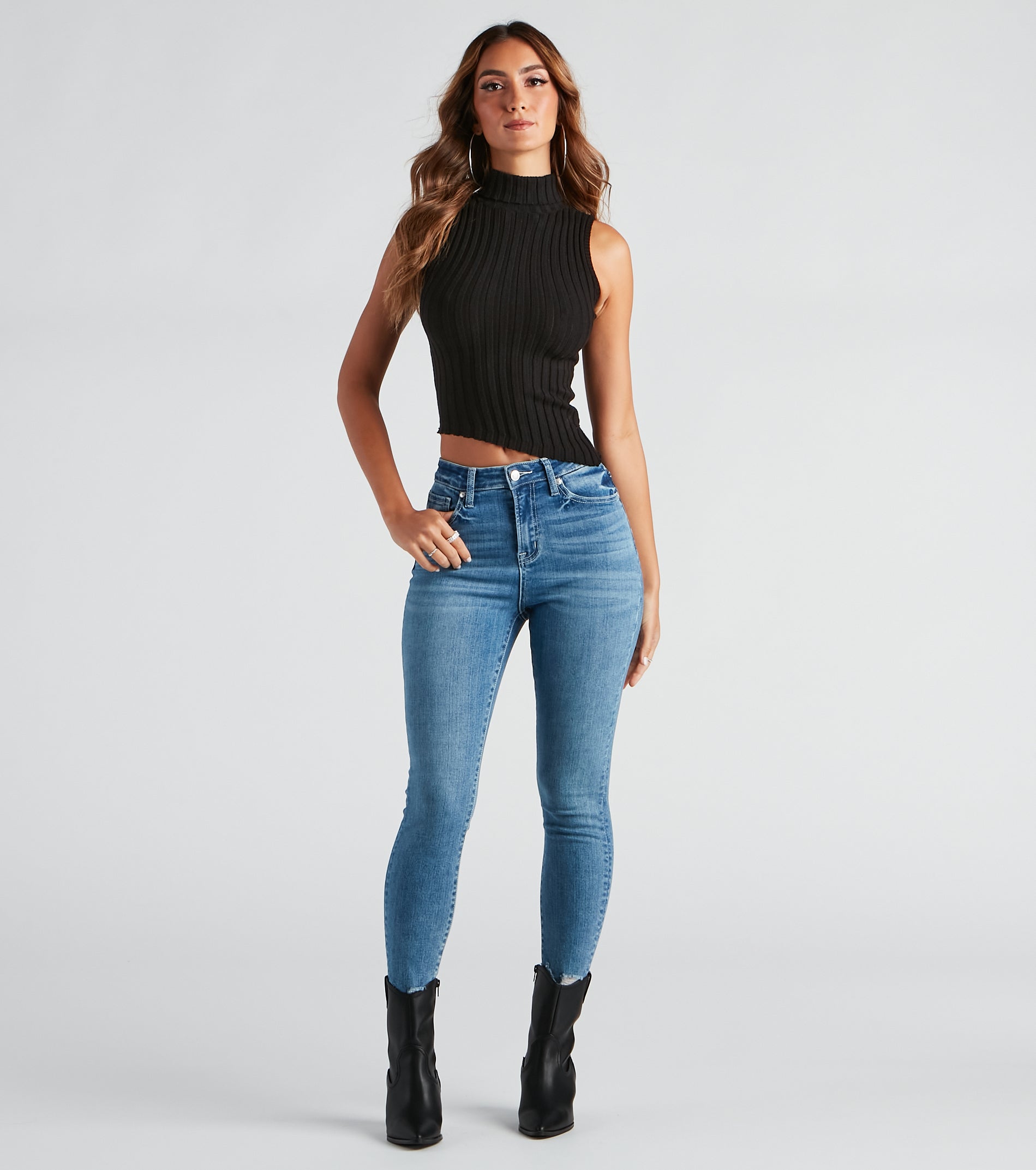 Simple Staple Turtleneck Crop Top