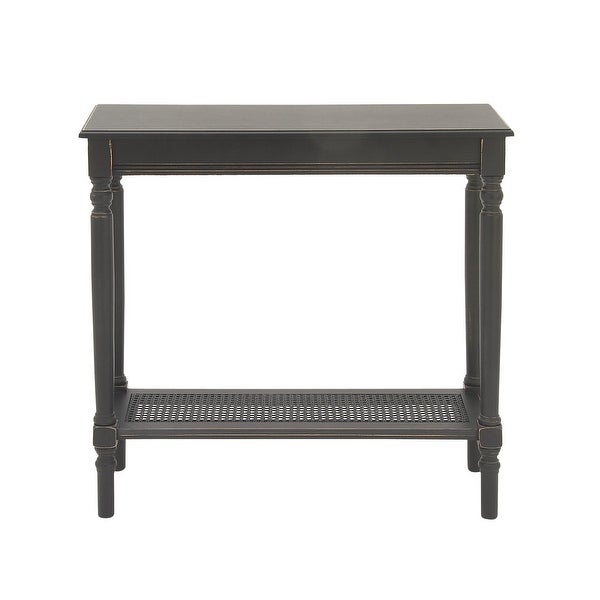 Black Wood French Country Farmhouse Traditional Console Table - 31 x 21 x 32