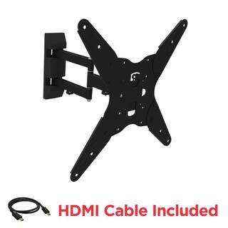 Ematic Full Motion Articulating TiltSwivel Universal Wall Mount for 17 in. - 55 in. TVs with HDMI Cable EMW4001