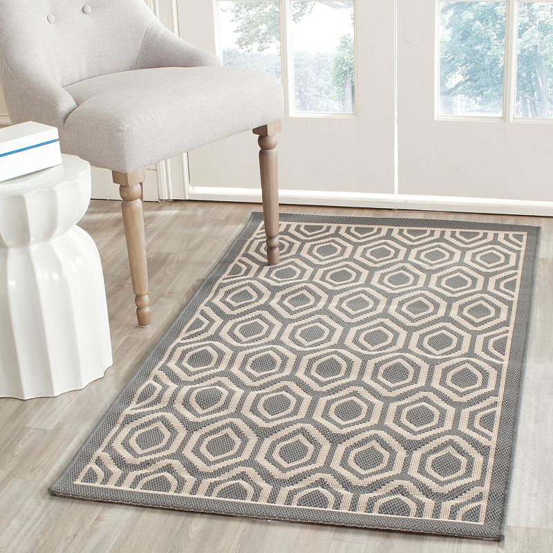 Safavieh Courtyard Tribal Geometric Indoor Outdoor Rug