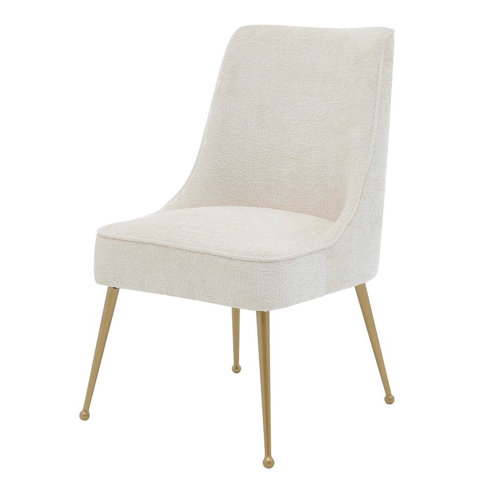 Cedric KD Fabric Dining Side Chair Gold Legs  (Set of 2)