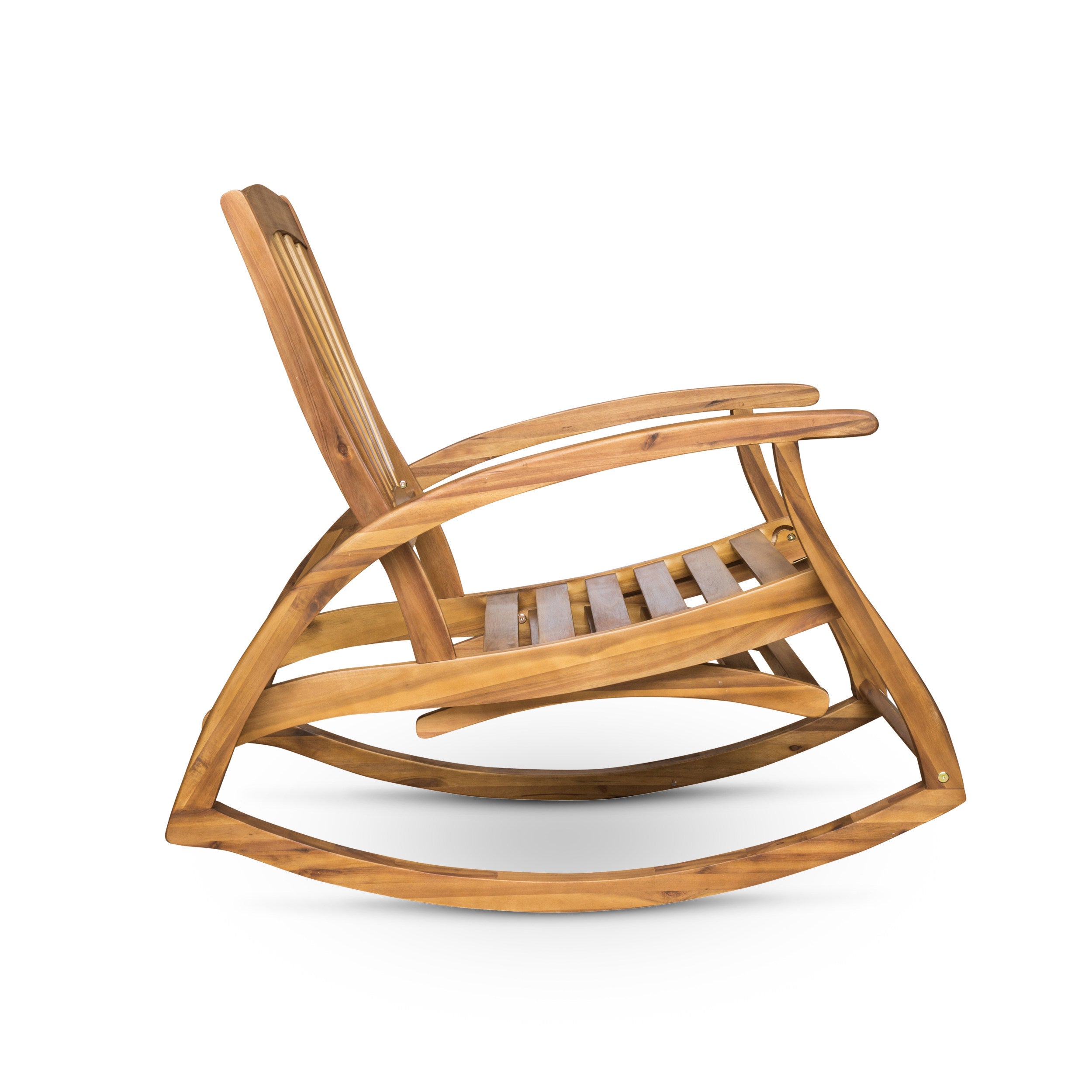 Kelsey Outdoor Acacia Wood Rocking Chair with Footrest